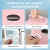 imageHealSmart Portable Mini Fridge 4 Liter 6 Can Cooler and Warmer Compact Refrigerators 100 FreonFree ampamp Eco Friendly 4L RedPink