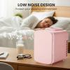 imageHealSmart Portable Mini Fridge 4 Liter 6 Can Cooler and Warmer Compact Refrigerators 100 FreonFree ampamp Eco Friendly 4L RedPink