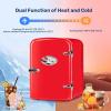 imageHealSmart Portable Mini Fridge 4 Liter 6 Can Cooler and Warmer Compact Refrigerators 100 FreonFree ampamp Eco Friendly 4L RedRed