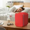 imageHealSmart Portable Mini Fridge 4 Liter 6 Can Cooler and Warmer Compact Refrigerators 100 FreonFree ampamp Eco Friendly 4L RedRed