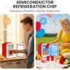 imageHealSmart Portable Mini Fridge 4 Liter 6 Can Cooler and Warmer Compact Refrigerators 100 FreonFree ampamp Eco Friendly 4L RedRed