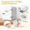 imageHealSmart Portable Mini Fridge 4 Liter 6 Can Cooler and Warmer Compact Refrigerators 100 FreonFree ampamp Eco Friendly 4L RedWhite