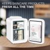 imageHealSmart Portable Mini Fridge 4 Liter 6 Can Cooler and Warmer Compact Refrigerators 100 FreonFree ampamp Eco Friendly for Drinks Food Medications White
