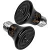 imageHealSmart Reptile Heat Lamp 150W 2Pack Ceramic Heat Emitter No Light Emitting Heat Bulbs for Amphibian Pet Brooder Coop Incubating Chicken Lizard Bearded Dragon Turtle Snake TerrariumD60mm 236