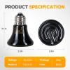 imageHealSmart Reptile Heat Lamp 150W 2Pack Ceramic Heat Emitter No Light Emitting Heat Bulbs for Amphibian Pet Brooder Coop Incubating Chicken Lizard Bearded Dragon Turtle Snake TerrariumD60mm 236