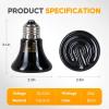 imageHealSmart Reptile Heat Lamp 150W 2Pack Ceramic Heat Emitter No Light Emitting Heat Bulbs for Amphibian Pet Brooder Coop Incubating Chicken Lizard Bearded Dragon Turtle Snake TerrariumD60mm 236