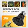imageHealSmart Reptile Heat Lamp 150W 2Pack Ceramic Heat Emitter No Light Emitting Heat Bulbs for Amphibian Pet Brooder Coop Incubating Chicken Lizard Bearded Dragon Turtle Snake TerrariumD60mm 236