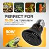 imageHealSmart Reptile Heat Lamp 150W 2Pack Ceramic Heat Emitter No Light Emitting Heat Bulbs for Amphibian Pet Brooder Coop Incubating Chicken Lizard Bearded Dragon Turtle Snake TerrariumD60mm 236
