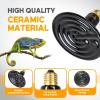 imageHealSmart Reptile Heat Lamp 150W 2Pack Ceramic Heat Emitter No Light Emitting Heat Bulbs for Amphibian Pet Brooder Coop Incubating Chicken Lizard Bearded Dragon Turtle Snake TerrariumD140mm 551