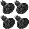 imageHealSmart Reptile Heat Lamp 150W Ceramic Heat Emitter No Light Emitting Heat Bulbs for Amphibian Pet Brooder Coop Incubating Chicken Lizard Bearded Dragon Turtle Snake Terrarium 4Pack25 Watts