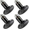 imageHealSmart Reptile Heat Lamp 150W Ceramic Heat Emitter No Light Emitting Heat Bulbs for Amphibian Pet Brooder Coop Incubating Chicken Lizard Bearded Dragon Turtle Snake Terrarium 4Pack100W