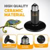 imageHealSmart Reptile Heat Lamp Bulb Ceramic Heat Emitter 100W No Light Emitting Brooder Coop Heater for Amphibian Pet ampamp Incubating Chicken Black100 Watts