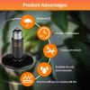 imageHealSmart Reptile Heat Lamp Bulb Ceramic Heat Emitter 100W No Light Emitting Brooder Coop Heater for Amphibian Pet ampamp Incubating Chicken Black100 Watts