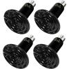 imageHealSmart Reptile Heat Lamp Bulb Ceramic Heat Emitter 100W No Light Emitting Brooder Coop Heater for Amphibian Pet ampamp Incubating Chicken Black100 Watts