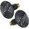 imageHealSmart Reptile Heat Lamp Bulb Ceramic Heat Emitter 100W No Light Emitting Brooder Coop Heater for Amphibian Pet ampamp Incubating Chicken Black150 Watts