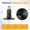 imageHealSmart Reptile Heat Lamp Bulb Ceramic Heat Emitter 100W No Light Emitting Brooder Coop Heater for Amphibian Pet ampamp Incubating Chicken Black150 Watts