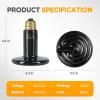 imageHealSmart Reptile Heat Lamp Bulb Ceramic Heat Emitter 100W No Light Emitting Brooder Coop Heater for Amphibian Pet ampamp Incubating Chicken Black2 Pcs Black
