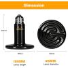 imageHealSmart Reptile Heat Lamp Bulb Ceramic Heat Emitter 100W No Light Emitting Brooder Coop Heater for Amphibian Pet ampamp Incubating Chicken Black6 Pcs Black