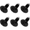 imageHealSmart Reptile Heat Lamp Bulb Ceramic Heat Emitter 100W No Light Emitting Brooder Coop Heater for Amphibian Pet ampamp Incubating Chicken Black6 Pcs Black