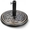 imageHealSmart 24Lbs Heavy Duty Umbrella Base Outdoor Round Patio Umbrella Stand for Lawn Deck Poolside BronzeRetroBronze