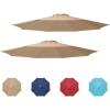 imageHealSmart 9 Patio Umbrella Replacement Canopy Cover with 8 Ribs Outdoor Table Market Yard Umbrellas2PTan