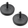 imageHealSmart Outdoor Patio Umbrella Base Stand 50lbs Heavy Duty Water Filled Holder for Lawn ampamp Garden Round Black2PBlack