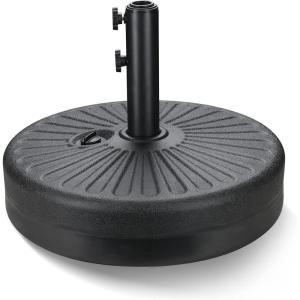 imageHealSmart 24Lbs Heavy Duty Umbrella Base Outdoor Round Patio Umbrella Stand for Lawn Deck Poolside BronzeClassic Black