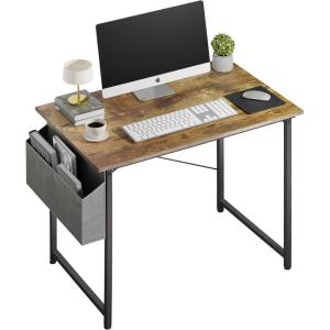 imageHealSmart 32 Inch Computer Office Desk Home Writing Study Worktable with Storage Bag for Bedroom Office Apartment BrownBrown32 Inch