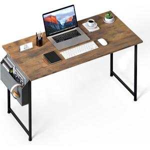 imageHealSmart 32 Inch Computer Office Desk Home Writing Study Worktable with Storage Bag for Bedroom Office Apartment BrownDeep Brown40 Inch