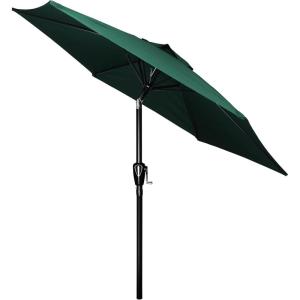 imageHealSmart 75ft Patio Umbrella with Push Button TiltCrank Outdoor Table Market Yard Umbrella 6 Sturdy Ribs for Garden Deck Backyard PoolGreen