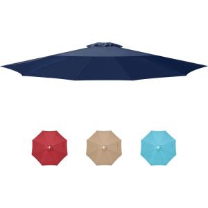 imageHealSmart 9 Patio Umbrella Replacement Canopy Cover with 8 Ribs Outdoor Table Market Yard UmbrellasDark BlueCanopy