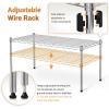 imageHealSmart 1Tier Shelving Unit 2992quot W x 1378quot D x 1496quot H Steel Organizer Wire Rack Chrome