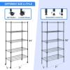 imageYSSOA HealSmart 2Tier Shelving Unit 15quot W x 138quot D x 15quot H Wire Metal Stackable Storage with Basket ChromeBlack