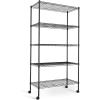imageYSSOA HealSmart 2Tier Shelving Unit 15quot W x 138quot D x 15quot H Wire Metal Stackable Storage with Basket Chrome5tier