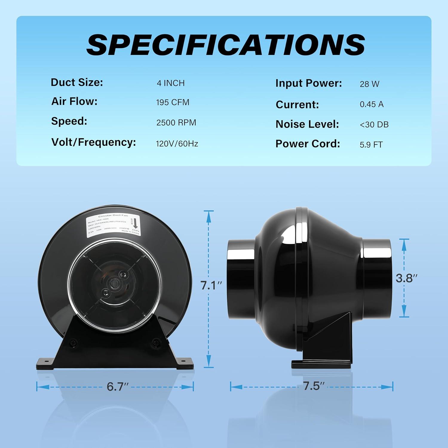 imageHealSmart 12quot 8 Ft Aluminum Ducting Flexible HeavyDuty FourLayer Protection with 2 Duct Clamps Dryer Vent Hose for Heating Cooling Ventilation and Exhaust Fan4 FanDucting