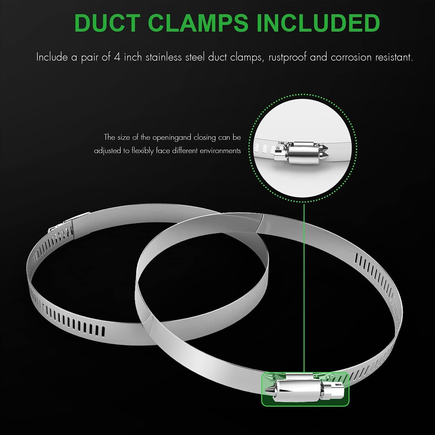 imageHealSmart 12quot 8 Ft Aluminum Ducting Flexible HeavyDuty FourLayer Protection with 2 Duct Clamps Dryer Vent Hose for Heating Cooling Ventilation and Exhaust Fan4 8 PVC12Pcs