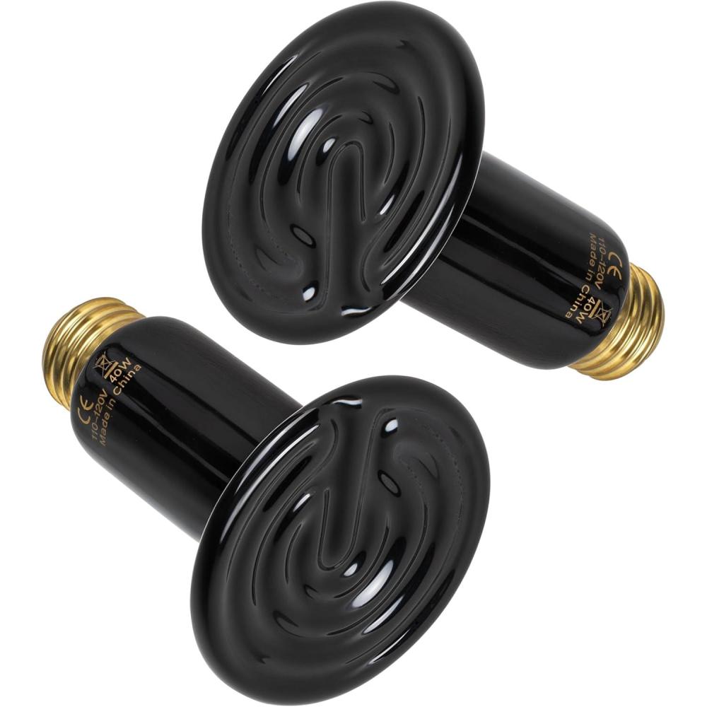 imageHealSmart Reptile Heat Lamp 150W 2Pack Ceramic Heat Emitter No Light Emitting Heat Bulbs for Amphibian Pet Brooder Coop Incubating Chicken Lizard Bearded Dragon Turtle Snake TerrariumD75mm 295