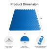 imageHealSmart  Inch Puzzle Exercise Mat HighDensity EVA Foam Floor Tiles for Home Gym Workout Equipment Protective Floor Padding ampamp Kids Play Areas Black 24 Sq Ft  6 TilesBlue1 Thick