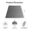 imageHealSmart  Inch Puzzle Exercise Mat HighDensity EVA Foam Floor Tiles for Home Gym Workout Equipment Protective Floor Padding ampamp Kids Play Areas Black 24 Sq Ft  6 TilesGrey1 Thick