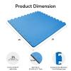 imageHealSmart  Inch Puzzle Exercise Mat HighDensity EVA Foam Floor Tiles for Home Gym Workout Equipment Protective Floor Padding ampamp Kids Play Areas Black 24 Sq Ft  6 TilesBlue34 Thick
