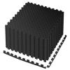 imageHealSmart  Inch Puzzle Exercise Mat HighDensity EVA Foam Floor Tiles for Home Gym Workout Equipment Protective Floor Padding ampamp Kids Play Areas Black 24 Sq Ft  6 TilesBlack1 Thick