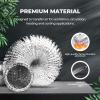 imageHealSmart 12quot 8 Ft Aluminum Ducting Flexible HeavyDuty FourLayer Protection with 2 Duct Clamps Dryer Vent Hose for Heating Cooling Ventilation and Exhaust Fan6 16 Ducting