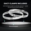 imageHealSmart 12quot 8 Ft Aluminum Ducting Flexible HeavyDuty FourLayer Protection with 2 Duct Clamps Dryer Vent Hose for Heating Cooling Ventilation and Exhaust Fan4 8 Ducting New