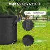 imageHealSmart Plant Grow Bags 7 Gallon Tomoato Planter Pots 5Pack with Handles Aeration Nonwoven Fabric Heavy Duty Gardening Planter for Vegetable Herbs and Flowers Black 2024 VersionBlack  5 Pack New