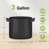 imageHealSmart Plant Grow Bags 7 Gallon Tomoato Planter Pots 5Pack with Handles Aeration Nonwoven Fabric Heavy Duty Gardening Planter for Vegetable Herbs and Flowers Black 2024 VersionBlack  10 Pack New