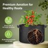 imageHealSmart Plant Grow Bags 7 Gallon Tomoato Planter Pots 5Pack with Handles Aeration Nonwoven Fabric Heavy Duty Gardening Planter for Vegetable Herbs and Flowers Black 2024 VersionBlack  10 Pack New