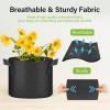 imageHealSmart Plant Grow Bags 7 Gallon Tomoato Planter Pots 5Pack with Handles Aeration Nonwoven Fabric Heavy Duty Gardening Planter for Vegetable Herbs and Flowers Black 2024 VersionBlack  10 Pack New