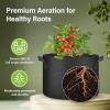 imageHealSmart Plant Grow Bags 7 Gallon Tomoato Planter Pots 5Pack with Handles Aeration Nonwoven Fabric Heavy Duty Gardening Planter for Vegetable Herbs and Flowers Black 2024 VersionBlack  10 Pack New