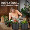 imageHealSmart Plant Grow Bags 7 Gallon Tomoato Planter Pots 5Pack with Handles Aeration Nonwoven Fabric Heavy Duty Gardening Planter for Vegetable Herbs and Flowers Black 2024 VersionBlack  5 Pack New