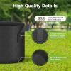 imageHealSmart Plant Grow Bags 7 Gallon Tomoato Planter Pots 5Pack with Handles Aeration Nonwoven Fabric Heavy Duty Gardening Planter for Vegetable Herbs and Flowers Black 2024 VersionBlack  10 Pack New